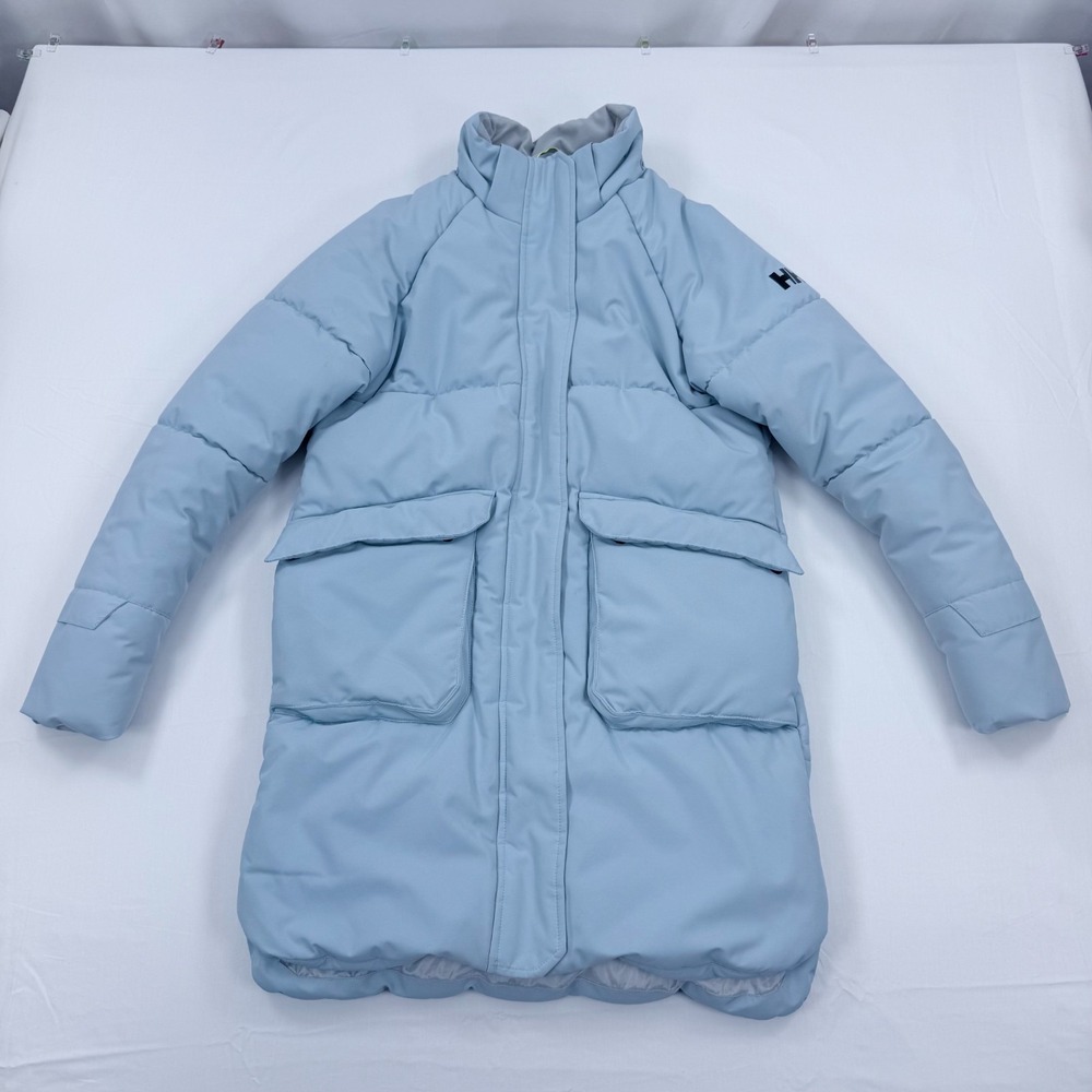 Helly Hansen Insulated Jr Sienna Parka Jacket Girls Youth 12 Blue Winter Coat